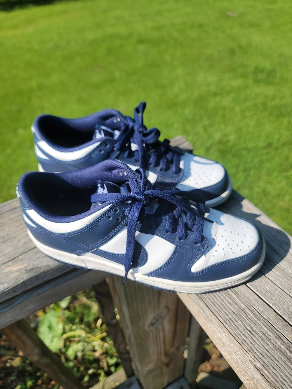 Nike Kids Navy and White Low-Top Sneakers